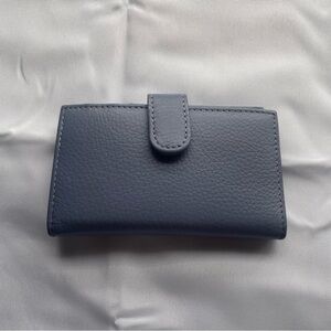 Mundi “Debbie” Card Case Bifold Wallet in Lavender Pebble Vegan Leather